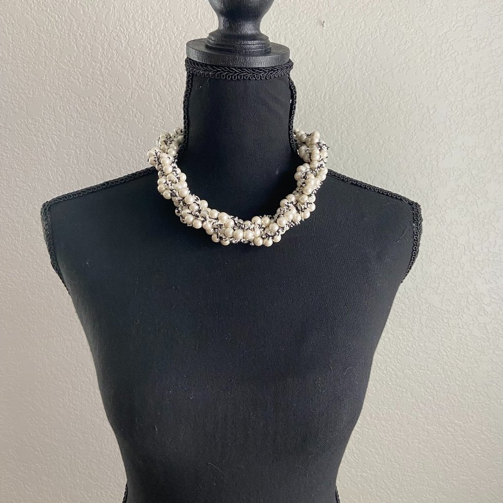 Ann Taylor B/W Statement Necklace